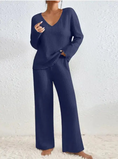 Autumn Ribbed Knit Lounge Set